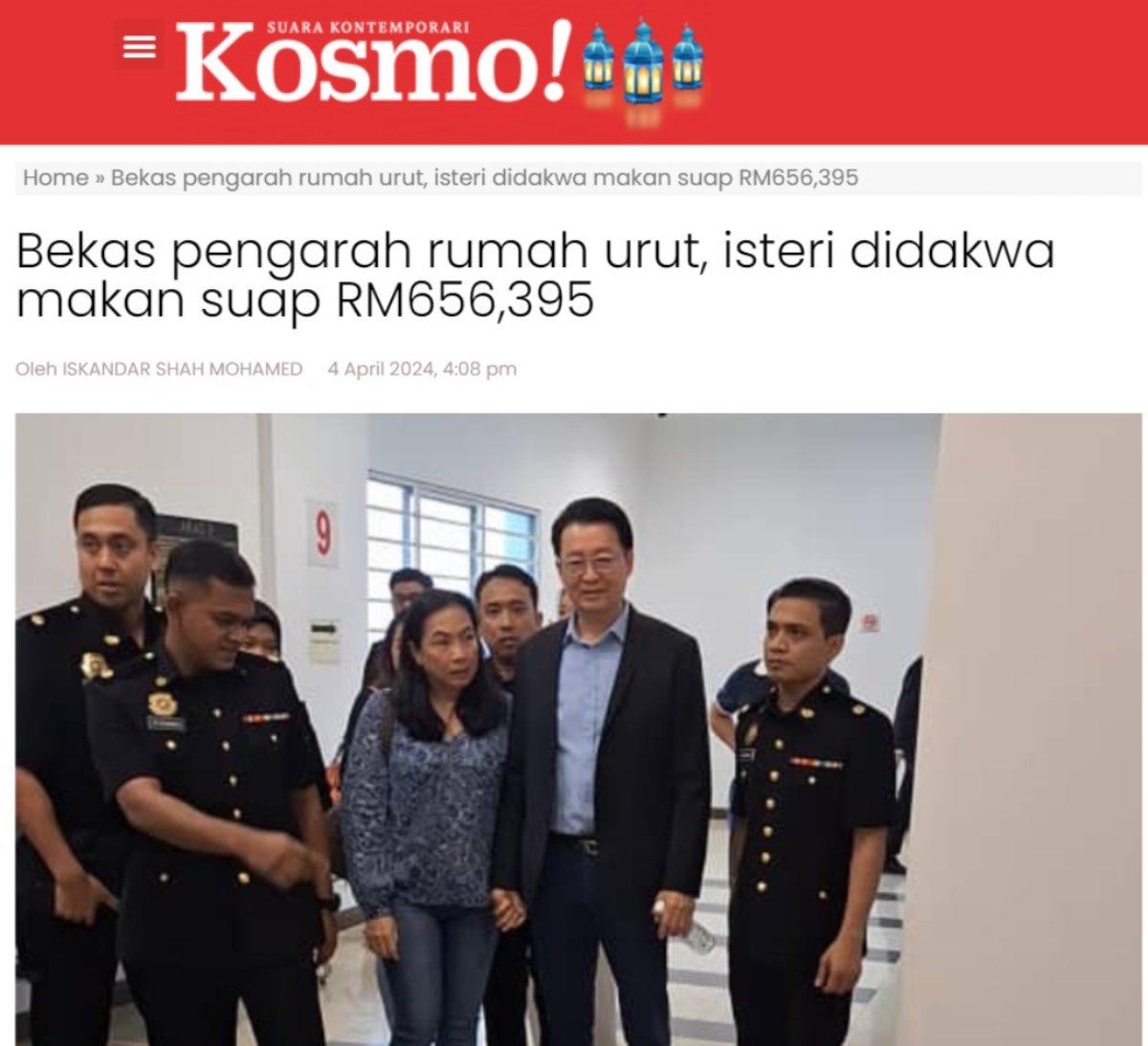 Former massage chain director and wife in court for accepting bribes Former massage chain director and wife in court for accepting bribes